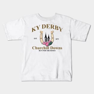 Kentucky 150 Years Of Winners, Run For The Roses, Kentucky Horse Racing, Racing Kentucky, KY Derby Celebrating (2 Sided) Kids T-Shirt